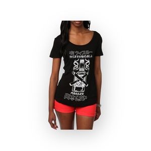 Rare: Daydreamer x UO Urban Outfitters ☺︎︎ Japanese Whiskey Tee ☺︎︎ Black Small